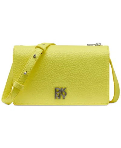 Dkny Etta Mini Wallet On A String In Acid Yellow