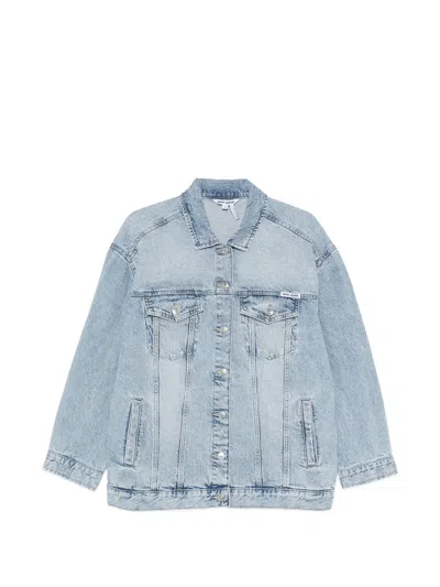 Dkny Faded-effect Jacket In Black