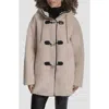 Dkny Faux Fur Toggle Hooded Jacket In Neutral