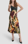 Dkny Women's Sleeveless Mix Media Printed Maxi Dress In Multi