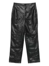 Dkny Faux-leather Trousers In Black