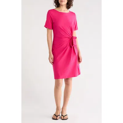 Dkny Faux Wrap Dress In Pink
