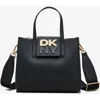 Dkny Faye Small Satchel In Blk/gold
