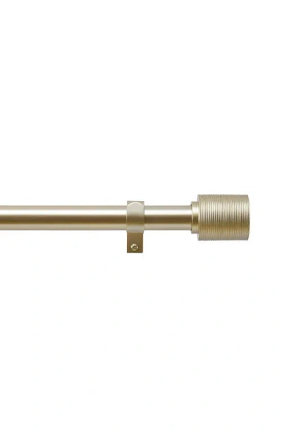 Dkny Fin 36" To 66" Adjustable Curtain Rod In Gold