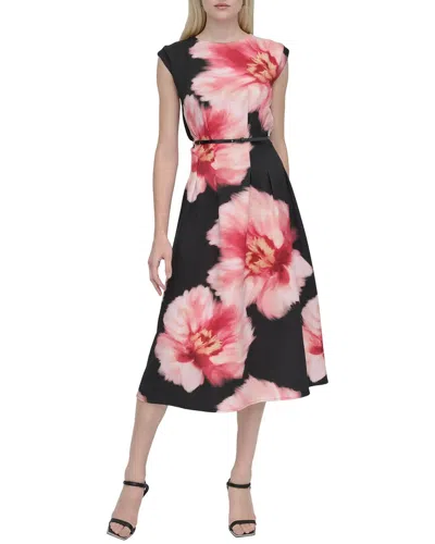 Dkny Fit & Flare Dress In Multi