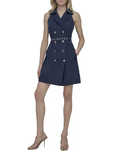 Dkny Fit & Flare Dress In Blue