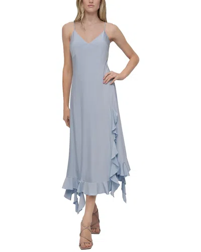 Dkny Fit & Flare Dress In Blue