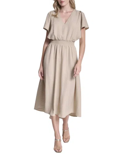 Dkny Fit & Flare Dress In Gray