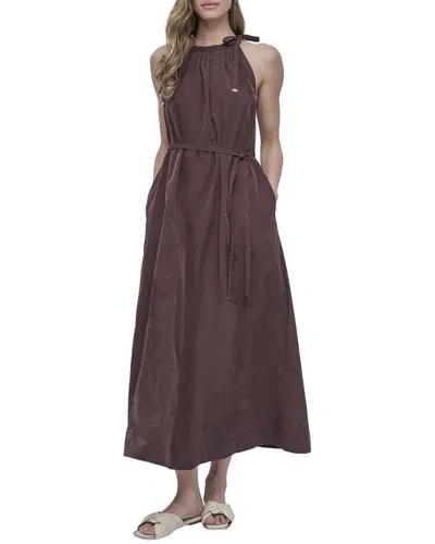 Dkny Fit & Flare Dress In Brown