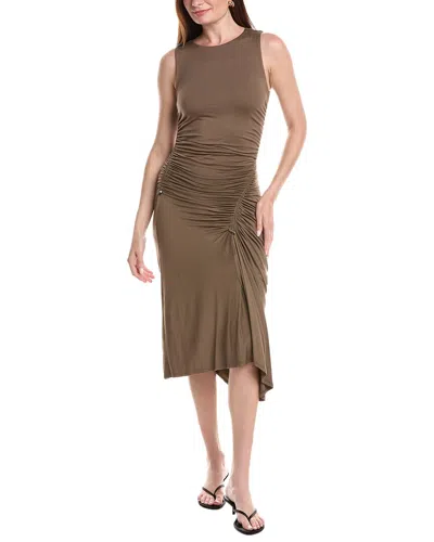Dkny Fit & Flare Dress In Brown