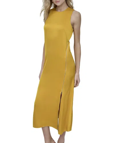 Dkny Fit & Flare Dress In Yellow