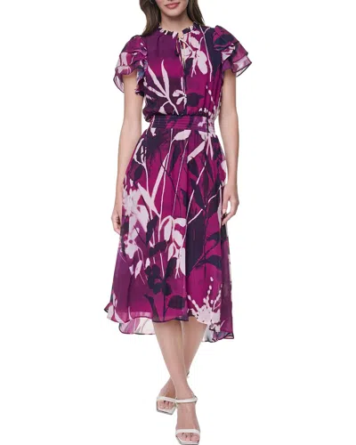 Dkny Fit & Flare Midi Dress In Multi