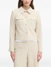 Dkny Flap-pocket Button Shirt Jacket In Neutral