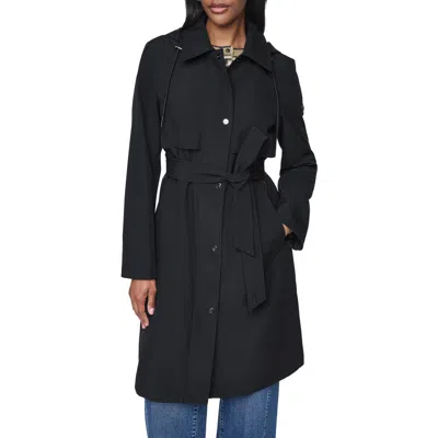Dkny Flextech Trench Coat In Black