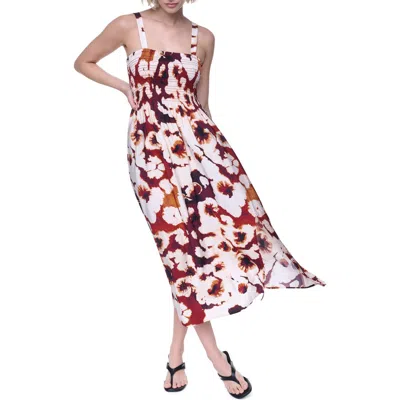 Dkny Floral Print Maxi Dress In Multi