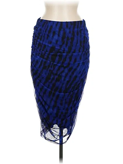 Pre-owned Dkny Formal Skirt In Blue