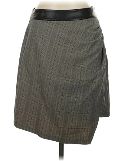 Pre-owned Dkny Formal Skirt In Gray