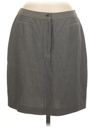 Pre-owned Dkny Formal Skirt In Gray
