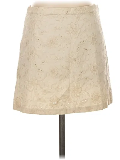 Pre-owned Dkny Formal Skirt In Ivory