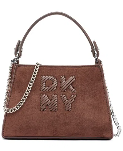Dkny Foster Zip-top Mini Crossbody Handbag In Brown
