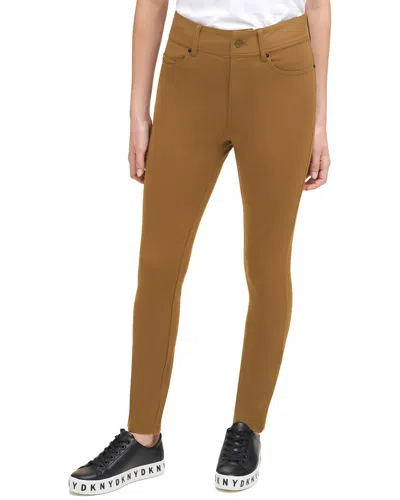 Dkny Foundation Career Pant In Brown