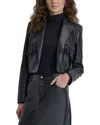 Dkny Fringe Jacket In Black