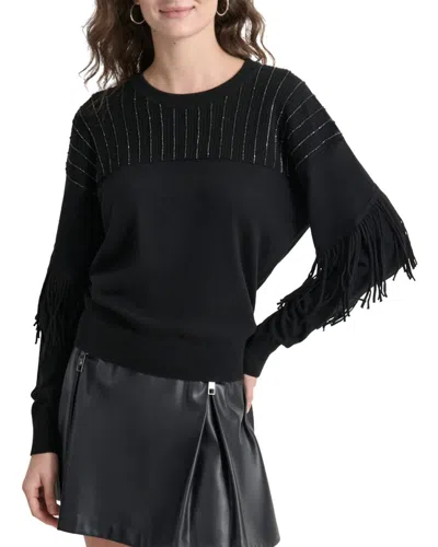 DKNY DKNY FRINGE SWEATER