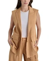 Dkny Front Button Vest In Tawney