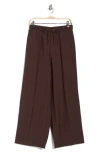 Dkny Front Seam Pull-on Pants In Brown