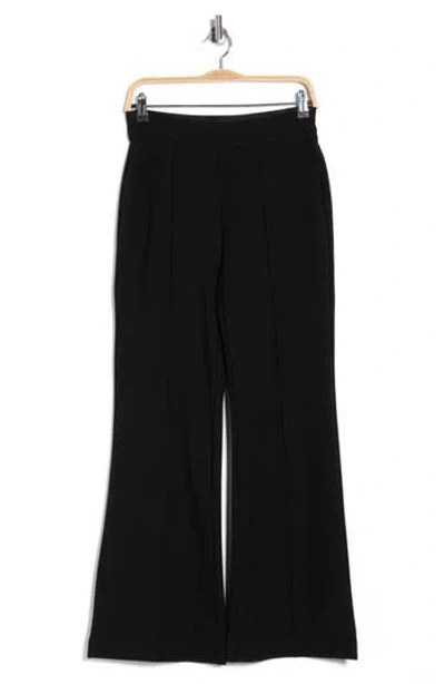 Dkny Front Seam Straight Leg Ponte Pants In Black