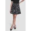 Dkny Front Zip Abstract Jacquard Miniskirt In Multi