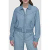 Dkny Front Zip Chambray Bomber