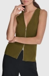 DKNY DKNY FRONT ZIP SWEATER VEST