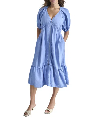 Dkny Front-pocket Dress In Blue