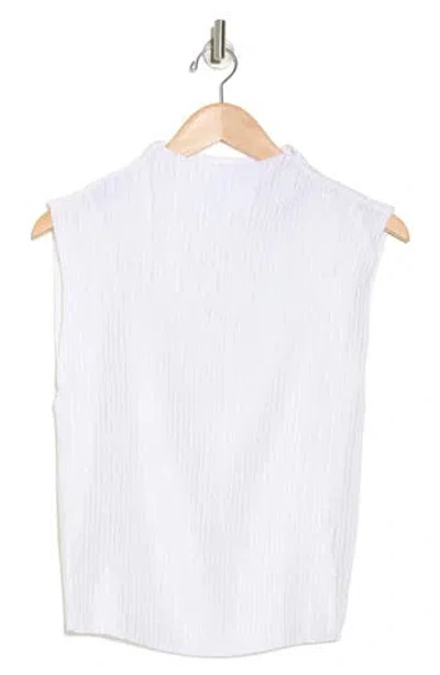 Dkny Funnel Neck Pleated Woven Top
