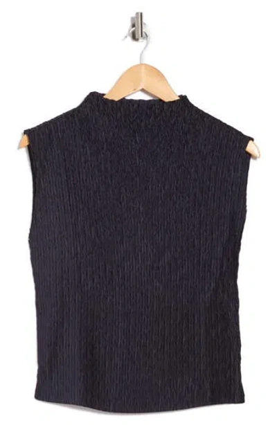 Dkny Funnel Neck Pleated Woven Top