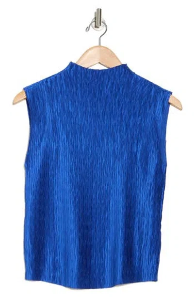 Dkny Funnel Neck Pleated Woven Top