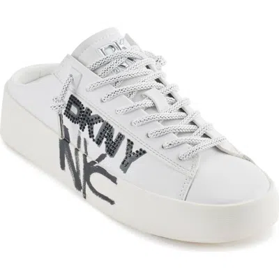 Dkny Garren Graffiti Slip-on Sneaker In White