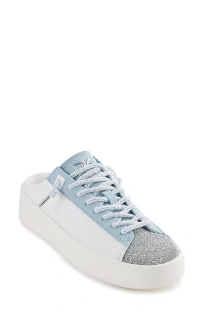 Dkny Garren Slip-on Sneaker In White/celeste