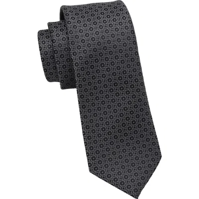 Dkny Geometric Tie In Black/ Charcoal
