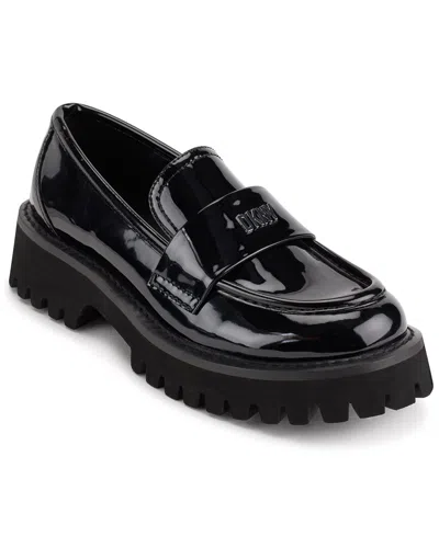 Dkny Gibbous Leather Loafer In Black