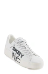 Dkny Ginali Logo Graffiti Sneaker In White/black