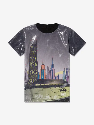 Dkny Babies'  Girls Batman Sequin Dress In Multicoloured