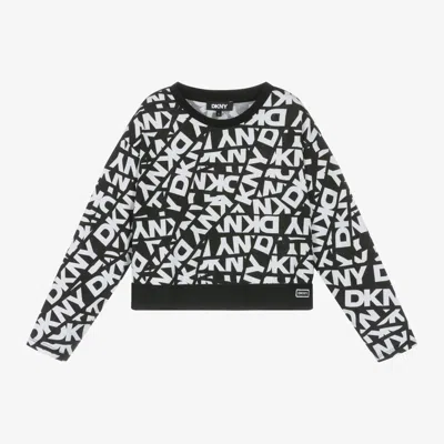Dkny Kids' Logo-print Cotton T-shirt In Black