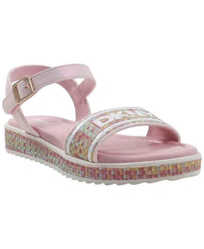 Dkny Kids' Girls' Chava Eloise Ankle Strap Flatform Sandals In Animal Print