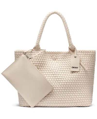 Dkny Giselle Large Magnet Closure Tote Bag In Brown