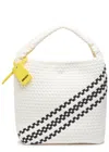 Dkny Giselle Woven Neoprene Tote In White And Black