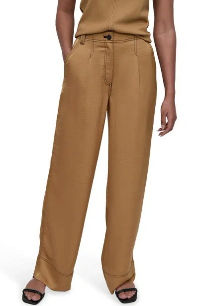 Dkny Glazed Contrast Stitch Straight Leg Pants