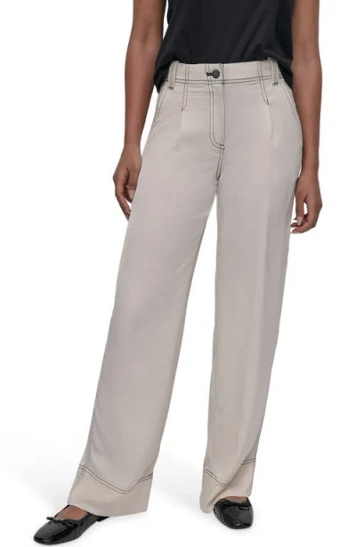 Dkny Glazed Contrast Stitch Straight Leg Pants