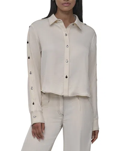 Dkny Glazed Dressing Top In Neutral